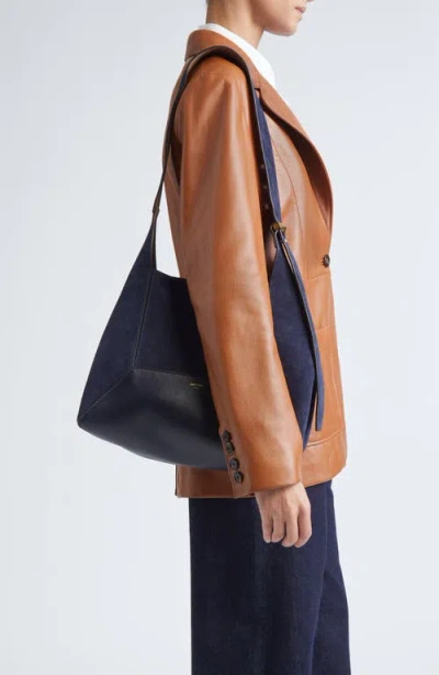 Jimmy Choo Medium Diamond Leather & Suede Hobo Bag