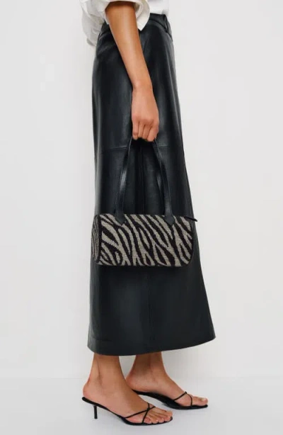 Reformation Aurora Beaded Baguette Shoulder Bag In Orange