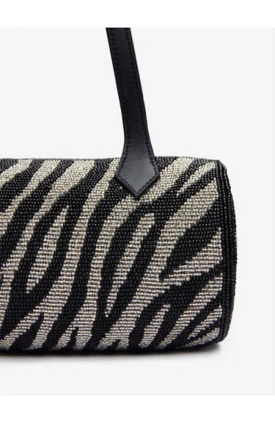 Reformation Aurora Beaded Baguette Shoulder Bag In Orange