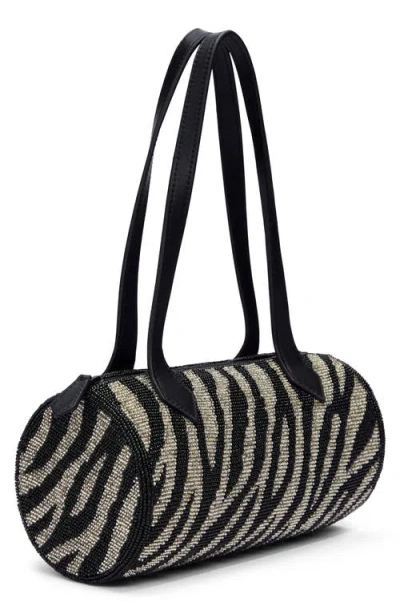 Reformation Aurora Beaded Baguette Shoulder Bag In Orange