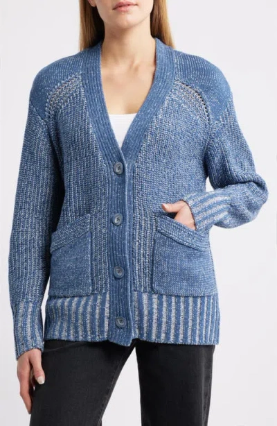 City Blues Cotton Blend Cardigan In Blue