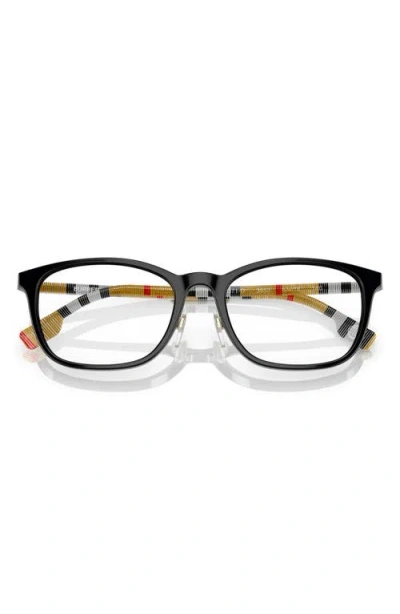 Burberry 53mm Rectangular Optical Glasses In Black