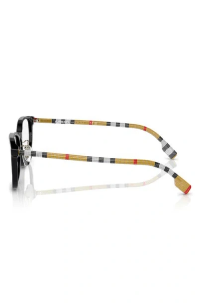 Burberry 53mm Rectangular Optical Glasses In Black