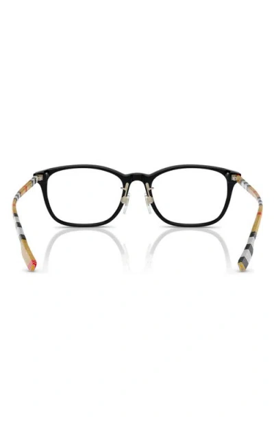 Burberry 53mm Rectangular Optical Glasses In Black
