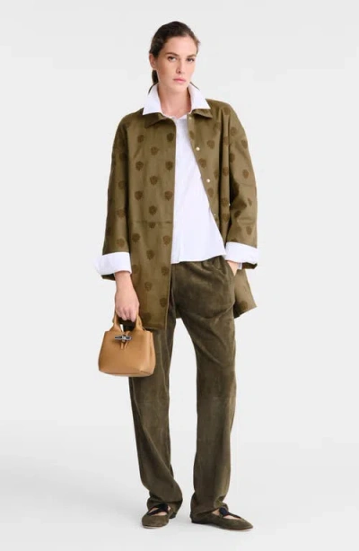 Longchamp Walnut Coloured Shoulder Bag With Detachable Strap In Brown