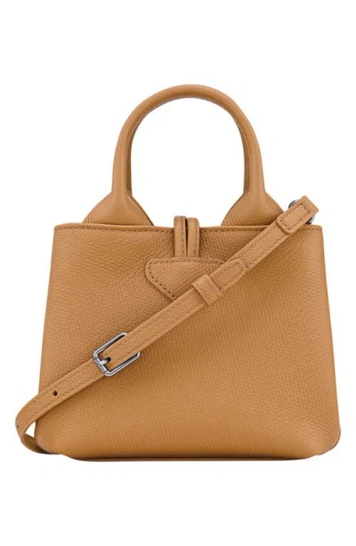 Longchamp Walnut Coloured Shoulder Bag With Detachable Strap In Brown
