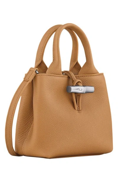 Longchamp Walnut Coloured Shoulder Bag With Detachable Strap In Brown