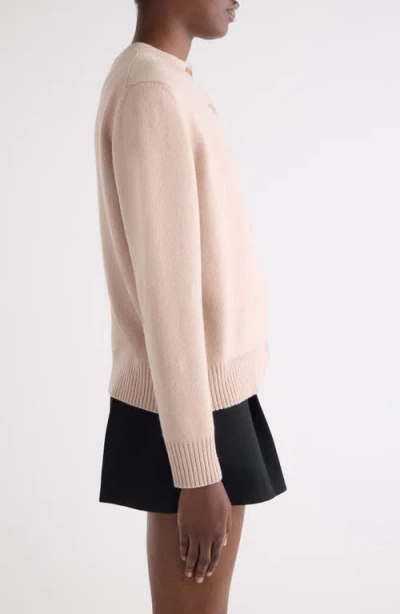 Givenchy Cropped Cardigan In Wool And Cashmere In Neutral