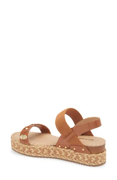 Bottero Noronha Slingback Platform Wedge Sandal In Brown