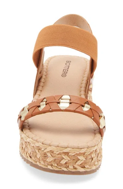 Bottero Noronha Slingback Platform Wedge Sandal In Brown