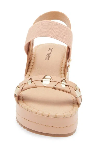 Bottero Noronha Slingback Platform Wedge Sandal In Burgundy