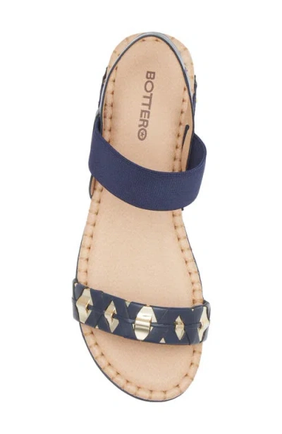 Bottero Noronha Slingback Platform Wedge Sandal In Blue