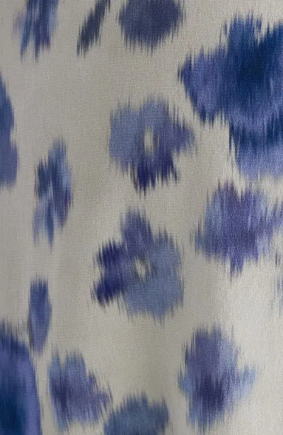 Isabel Marant Sakura Pleated Floral-print Silk-blend Midi Skirt In Blue