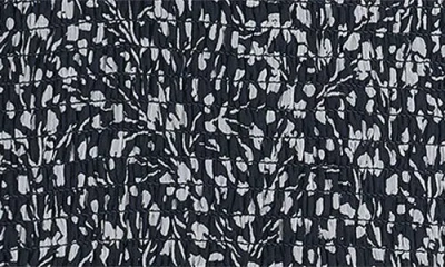 Bcbg Floral Smocked Chiffon Minidress In Blue