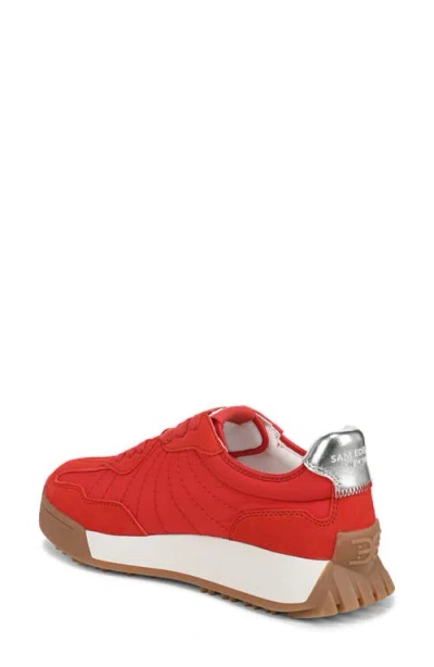Sam Edelman Langley Retro Sneaker In Red