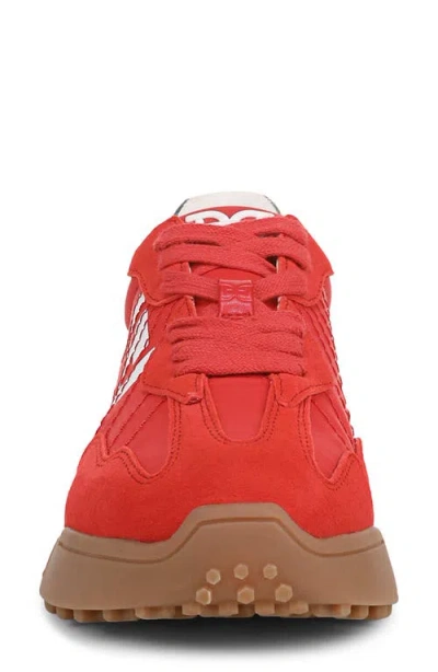 Sam Edelman Langley Retro Sneaker In Red