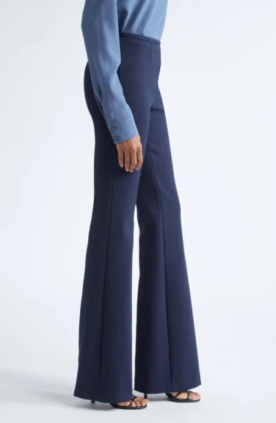 Michael Kors Collection Brooke Flare Pants In Blue