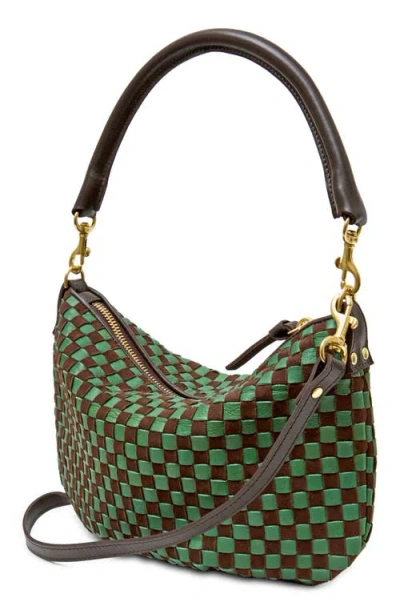 Clare V . Petit Moyen Woven Messenger Bag In Neutral