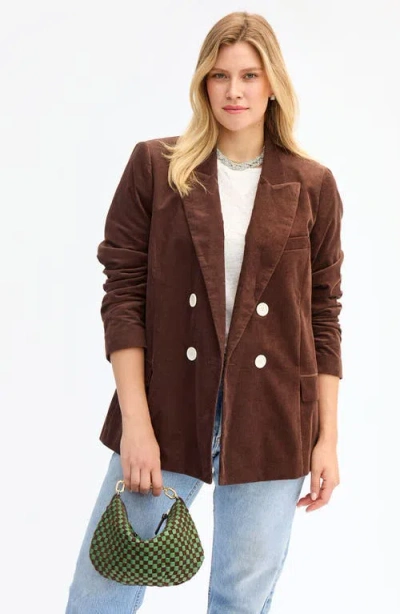 Clare V . Petit Moyen Woven Messenger Bag In Neutral