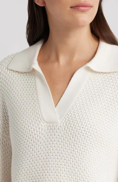 French Connection Remy Johnny Collar Sweater In White