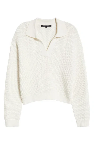 French Connection Remy Johnny Collar Sweater In White
