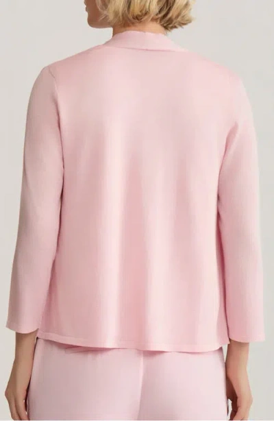 Kasper Self Edge Open Front Cardigan In Pink