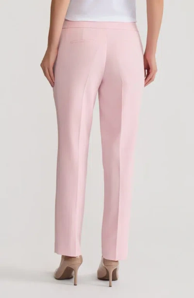 Kasper Flat Front Slim Pants In Pink
