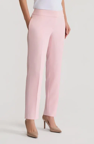 Kasper Flat Front Slim Pants In Pink