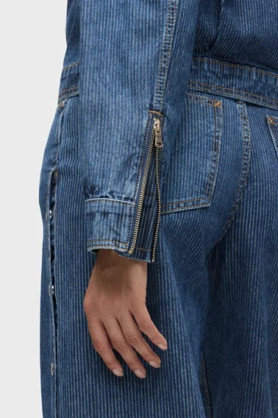 Hudson Jeans Zip Up Jacket In Blue