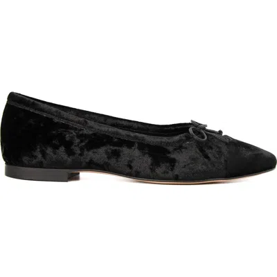 Menina Step Amelie Leather Ballet Flat In Black