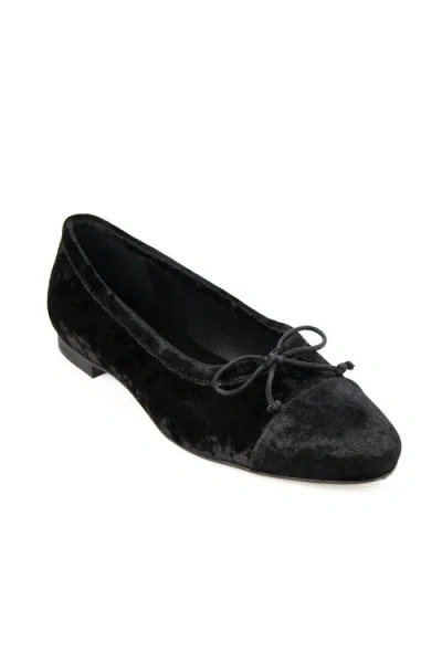 Menina Step Amelie Leather Ballet Flat In Black