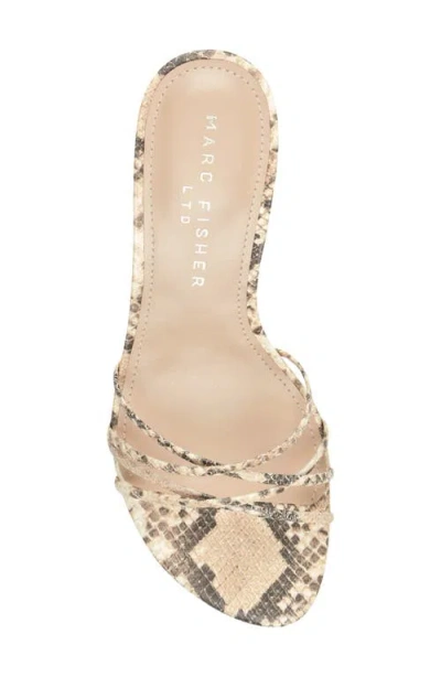 Marc Fisher Gineva Ankle Wrap Kitten Heel Sandal In Neutral
