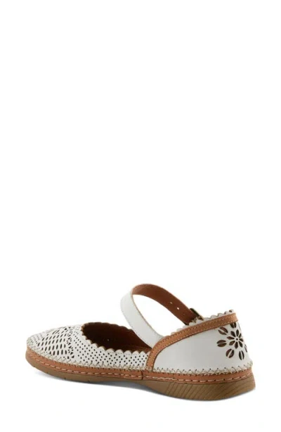 Spring Step Zabelle Mary Jane Flat In White