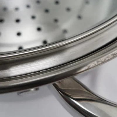 Oster Sangerfield 6 Quart Stainless Steel Casserole Pan With Steamer Insert And Lid In Silver