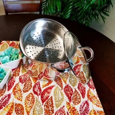 Oster Sangerfield 6 Quart Stainless Steel Casserole Pan With Steamer Insert And Lid In Silver