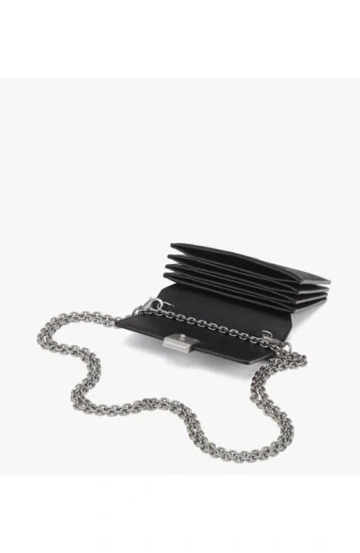 Mcm Mini Aren Chain Wallet In Black