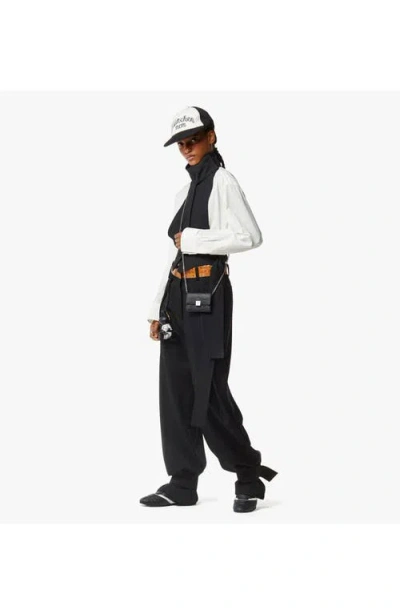 Mcm Mini Aren Chain Wallet In Black