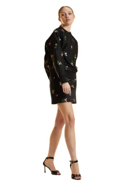 Cynthia Rowley Embroidered Pullover In Black