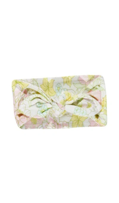 Everly Grey Ruffle Romper & Head Wrap Set In Multi
