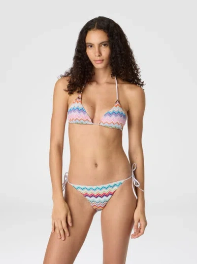 Missoni Chevron-pattern Tie Bikini In Multi
