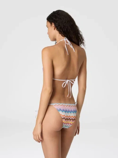Missoni Chevron-pattern Tie Bikini In Multi