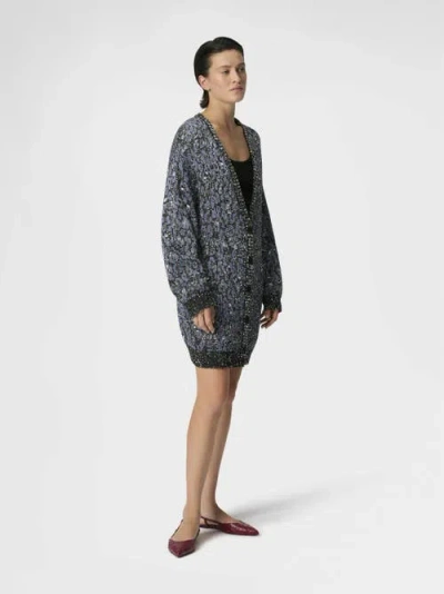 Missoni Oversized Cardigan In An Animal-print Jacquard Knit In Animal Print