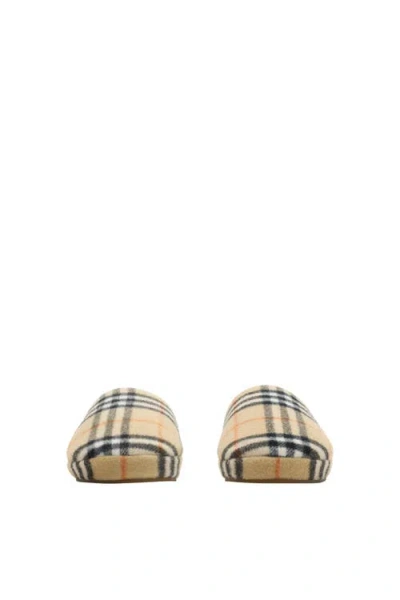 Burberry Quilted Check Sandals For Women In Neutral