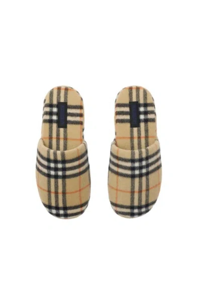Burberry Quilted Check Sandals For Women In Neutral