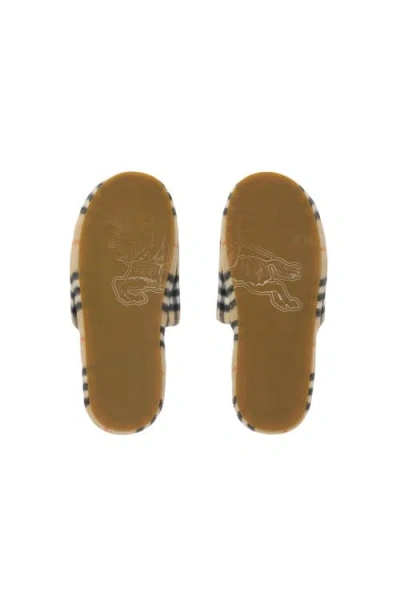 Burberry Quilted Check Sandals For Women In Neutral