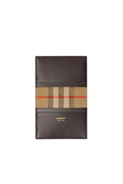 Burberry Bloomsbury Folding Card Case In Brown