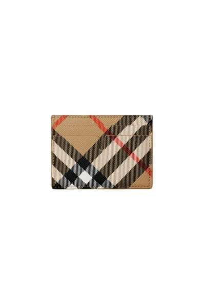 Burberry Check Card Case In Multi