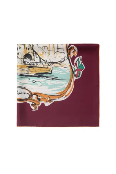 Burberry Tower Bridge Silk Scarf In Multi