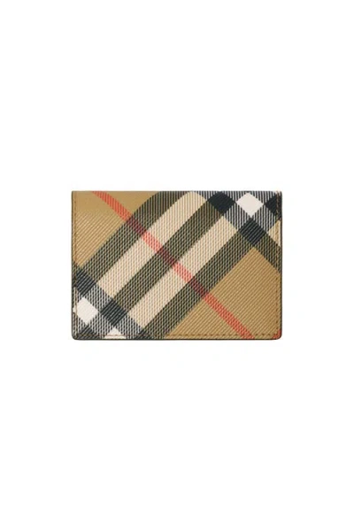 Burberry Check Folding Card Case In Multi