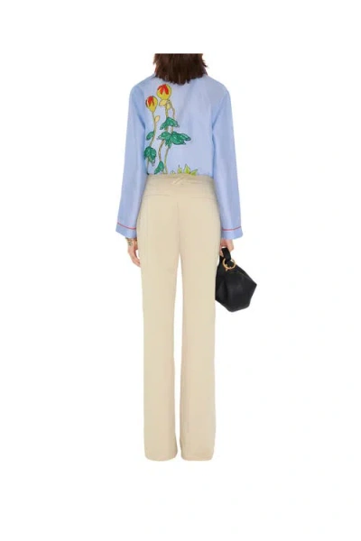 Burberry Highgrove Cascading Flowers Silk Pyjama Shirt In Multi